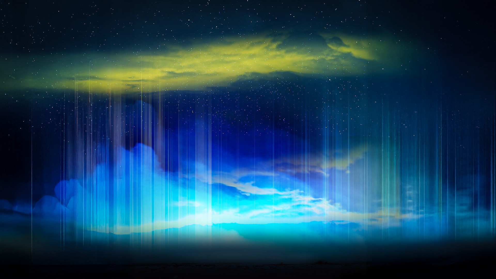 Digital rendering of night sky